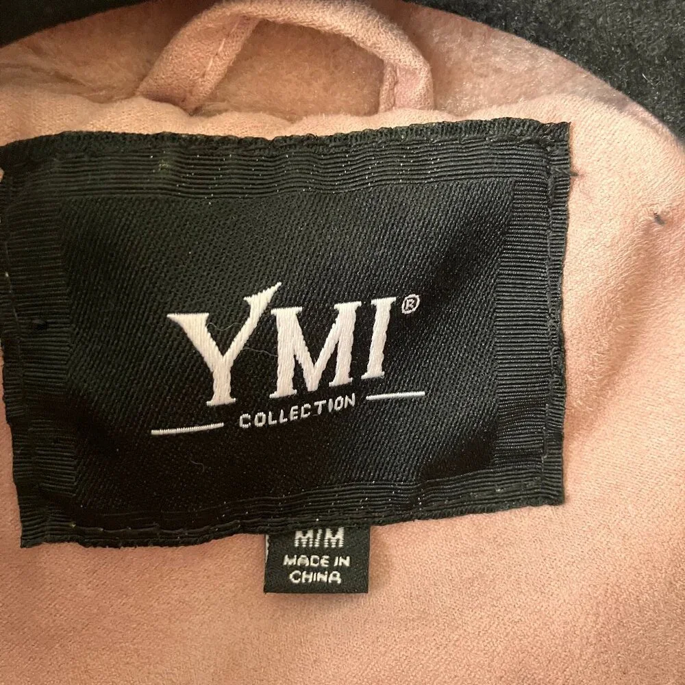 YMI Pink Fuzzy Cropped Aviator Jacket - M - Picture 4 of 5